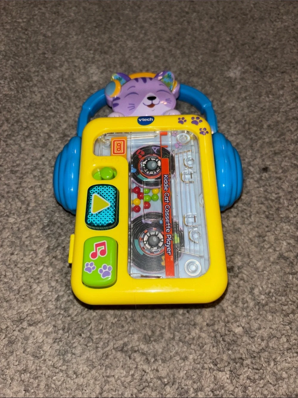 VTech Kids' Cat Cassette Player Toy - Yellow & Blue